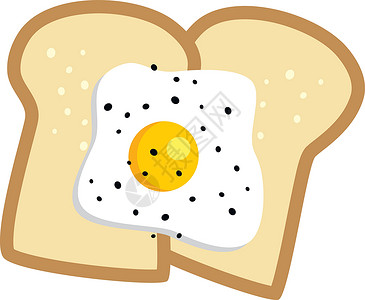 煎蛋吐司食物面包油炸早餐插图背景图片