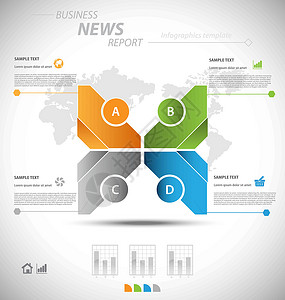 业务信息图表模板商业知识数据报告教育小册子打印展示统计推介会背景图片