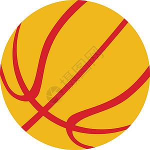 篮球球隔离 Retr插图运动艺术品背景图片