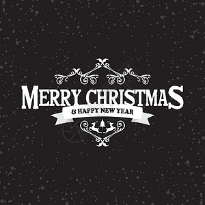 祝你圣诞快乐字体打印卡片庆典标题刻字标签绘画插图艺术背景图片