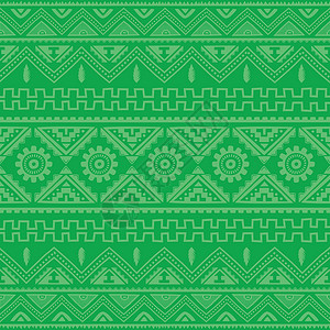 美洲原住民绿色绿色美洲原住民民族模式花纹织物卡片蕾丝手工曲线礼物纺织品草图装饰插画