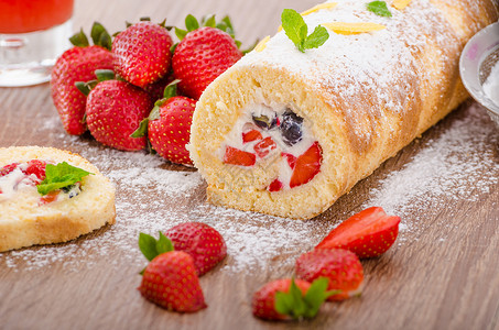 草莓面包甜点食物图片素材