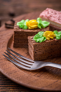 小蛋糕装饰盘子奶油食物巧克力咖啡糕点甜点自助餐面包高清图片