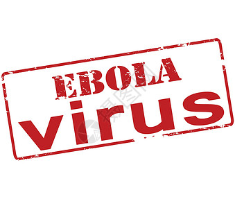 埃博拉病毒邮票墨水橡皮红色矩形背景图片