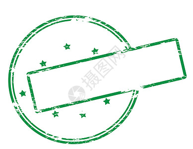 没有tex的邮票墨水橡皮绿色矩形背景图片
