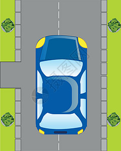 车上路旅行类型乘用车分区运输绿色蓝色乘客插图头灯背景图片
