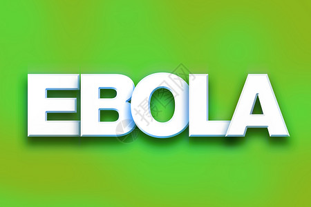 埃博拉多彩名词概念艺术背景图片