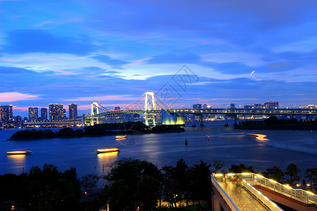 在重生桥 巴巴多斯 TOKYO 日本全景天空背景图片