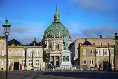弗雷德里克斯堡Frederik教堂(丹麦 ) 哥本哈根 登马背景