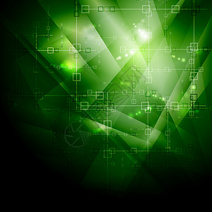 绿色高科技矢量背景力量技术几何科学材料运动辉光几何学海报坡度背景图片