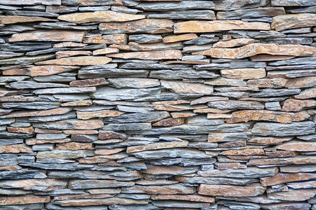 古老的墙片片岩乡村岩石材料裂缝石板黑色石头瓷砖风化背景