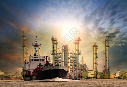 油轮和炼油厂用于石油的背景用途 f背景