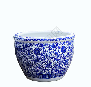 陶瓷碗上的旧中国花卉图案风格绘画背景图片