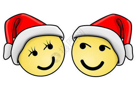 圣诞笑脸女性白色快乐男性卡片女士黄色贺卡面孔男人背景图片