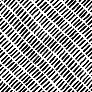 无缝手绘花纹插图线条几何对角线织物黑色条纹白色网络网格背景图片