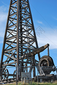 木制石油钻井机钻机平台化学品气体钻头萃取燃料背景图片