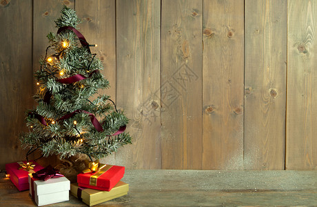 圣诞树背景背景乡村礼物丝带问候丝绸木头玩意儿广告背景图片