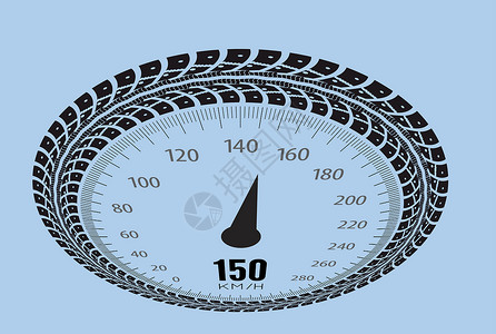 车速表矢量图 轮胎痕迹造型控制板测量技术仪表力量转速表插图车辆自行车黑色背景图片