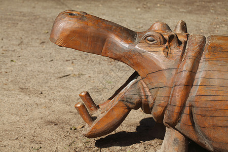 野猪雕塑动物数字犀牛背景图片