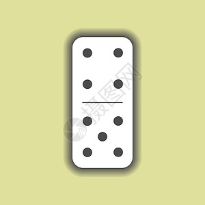 骰子点数素材多米诺白白 四和五 孤立背景插画