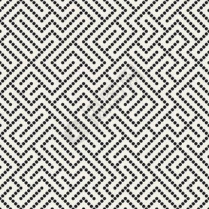 不规则的迷宫线 矢量无缝黑白图案白色打印平铺织物对角线包装艺术黑色风格装饰品背景图片