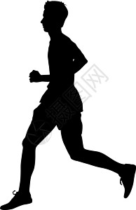 剪影 短跑运动员 它制作图案矢量图竞技男性游戏男人优胜者冠军插图街道运动肾上腺素背景图片