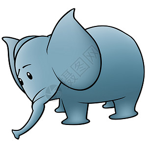 蓝大象背景图片