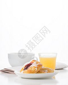 水果果酱刨冰草莓 丹麦早晨肖像背景
