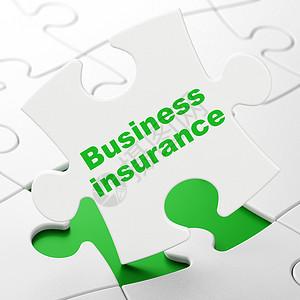 保险概念商业保险拼图背景金融解决方案投保人风险政策白色3d事故合同损失背景图片