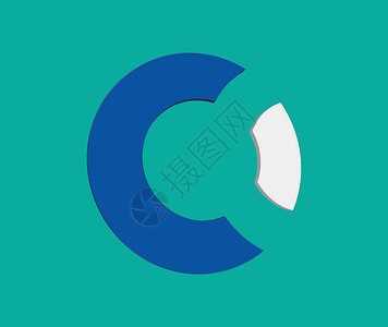 C标志设计字体圆形艺术公司推广白色创造力环形圆圈营销背景图片