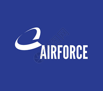 空军日志螺旋蓝色品牌技术商业艺术标志环状设计矢量背景图片