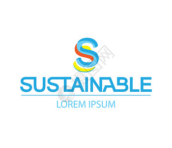 可持续标志设计品牌公司回收生态字母活力标签营销商业字体背景图片