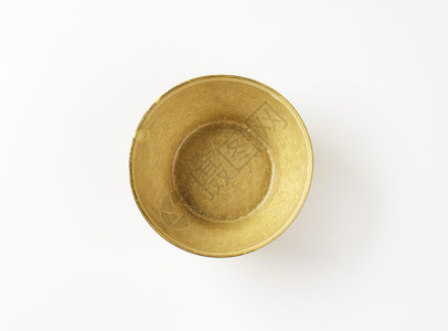 空米碗陶器高架点心褐色黏土盘子餐具背景图片
