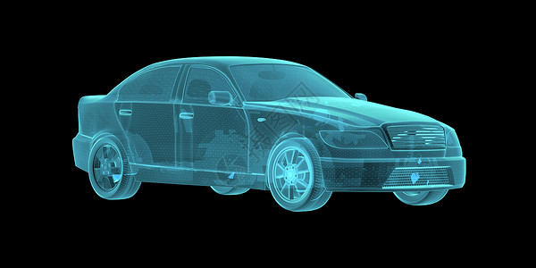汽车全息图线框图毛刺公司线条3d显示器渲染运动艺术金属背景图片