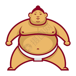 相扑架子里的苏摩摔跤手设计图片