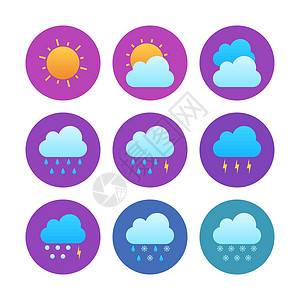 天气气象图标天气预报图标集雷雨天空季节气候互联网团体气象风暴预测界面设计图片