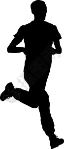 健康在于行动剪影 短跑运动员 它制作图案矢量图身体团体优胜者游戏行动男性男人训练赛跑者跑步插画