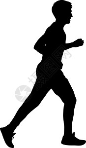 剪影 短跑运动员 它制作图案矢量图男性赛跑者肾上腺素行动成人街道游戏跑步竞赛运动背景图片