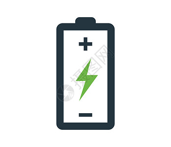 带有 Flash 图标设计的电池插图收费力量按钮充值技术活力电子产品艺术累加器背景图片