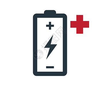 带 Flash 和 Plu 的电池力量碱性活力充电器累加器指标充值插图电气技术背景图片