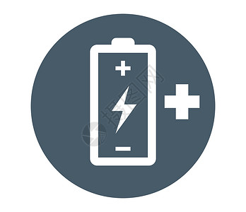 带 Flash 和 Plu 的电池细胞活力按钮闪电充值电子产品电气力量累加器插图背景图片