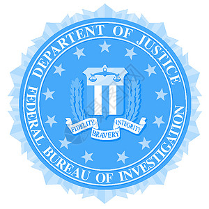 FBI 蓝色封印插图标识艺术品海豹联邦徽章绘画艺术背景图片