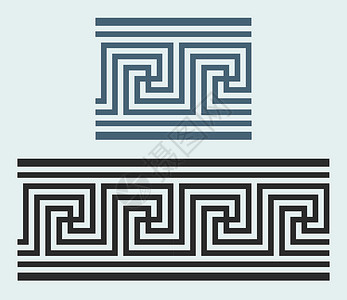 雅典宪法广场兆米德边界装饰品几何插图建筑学框架古董插画