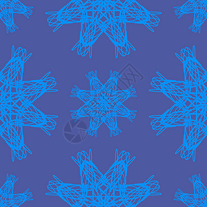 在蓝色的无缝纹理 设计元素纺织品曲线花丝花瓣马赛克作品织物外貌叶子风格背景图片