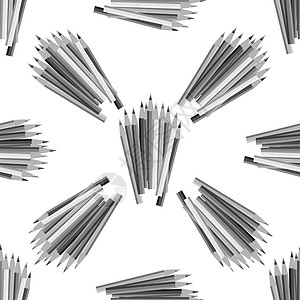 灰色铅笔无缝图案木头线条光谱乐器蜡笔团体大学学校白色绘画背景图片