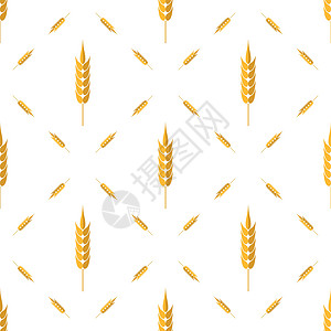 麸质过敏无缝小麦模式 套耳麸质种子过敏纤维食物营养插图烘烤收成农业插画