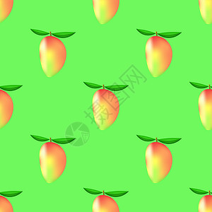 甜芒果无缝芒果水果模式设计图片