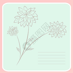 可爱笔记本纸花朵标题背景图片