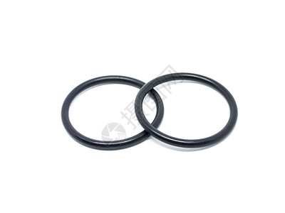 O环的工业用途海豹空闲垫圈黑色圆形白色产品戒指橡皮管道背景图片