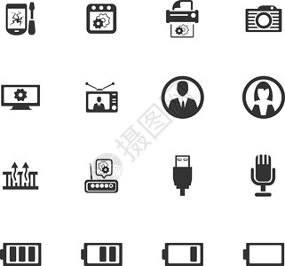 电子维修图标 se通讯器标识界面控制聊天电视监视器信号载人音频背景图片
